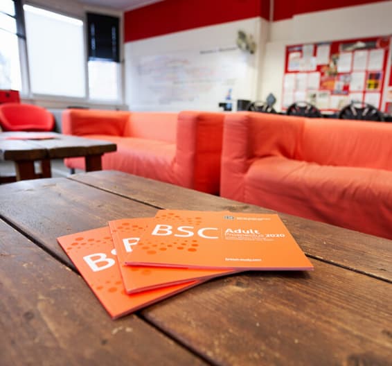 BSC Brochures on a table